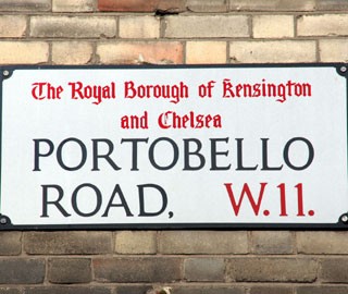 Notting Hill Tour - Portobello Rd sign