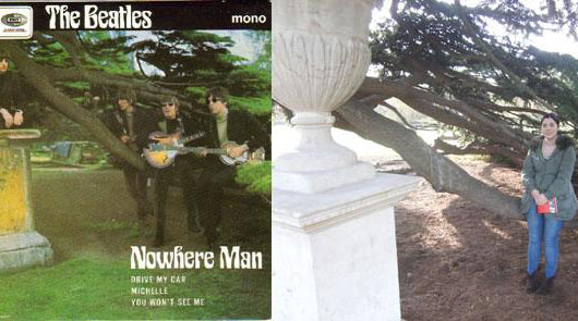 Beatles Nowhere Man record cover location
