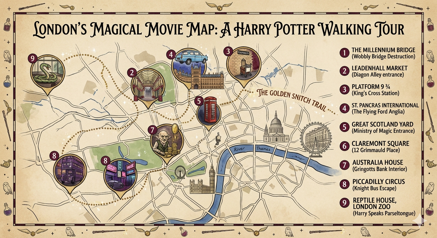 Harry Potter Walking Tour Map