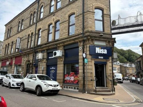 The Nisa shop on Crown Street in Hebden Bridge where Neil works in Happy Valley