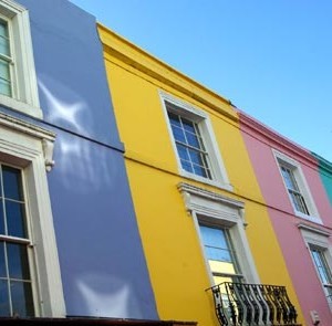 Notting Hill colourful houses