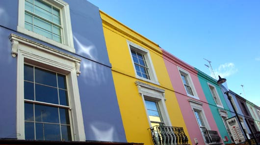 Notting Hill colourful houses