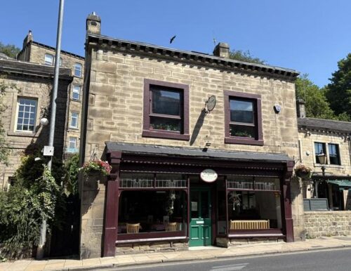 Origano Italian restaurant on Market Street in Hebden Bridge, a Happy Valley series 1 filming location