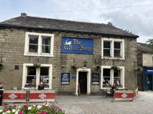 The White Swan pub on Bridge Gate in Hebden Bridge, where Beth first hears Kitty sing in Riot Women