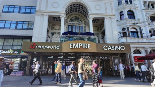 Empire Casino and Leicester Square area featured near Notting Hill filming locations in central London