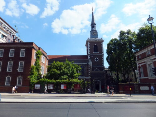 St James’s Church in Piccadilly, a filming location featured in Bridgerton